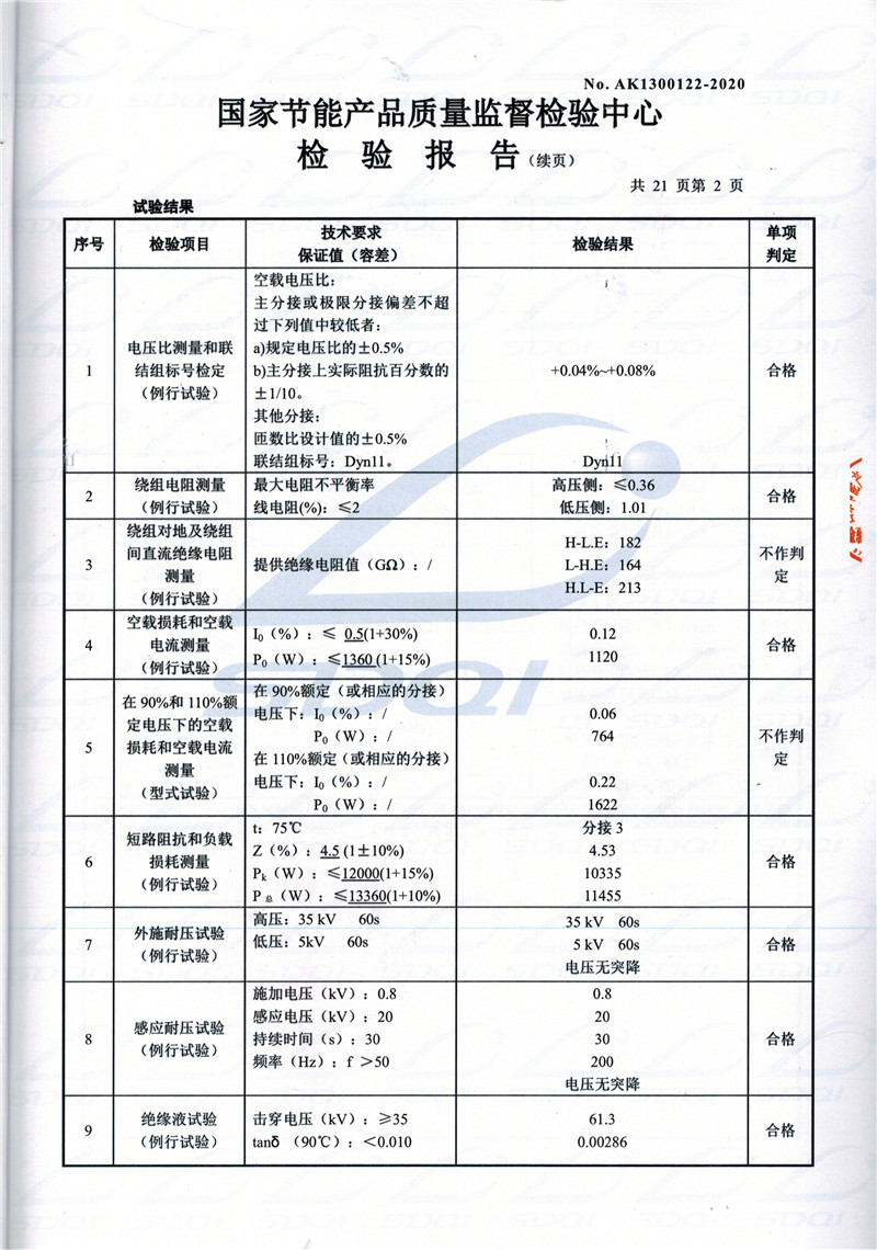 高低压试验报告-S11-1250浔阳浔阳浔阳油浸式变压器-2.jpg
